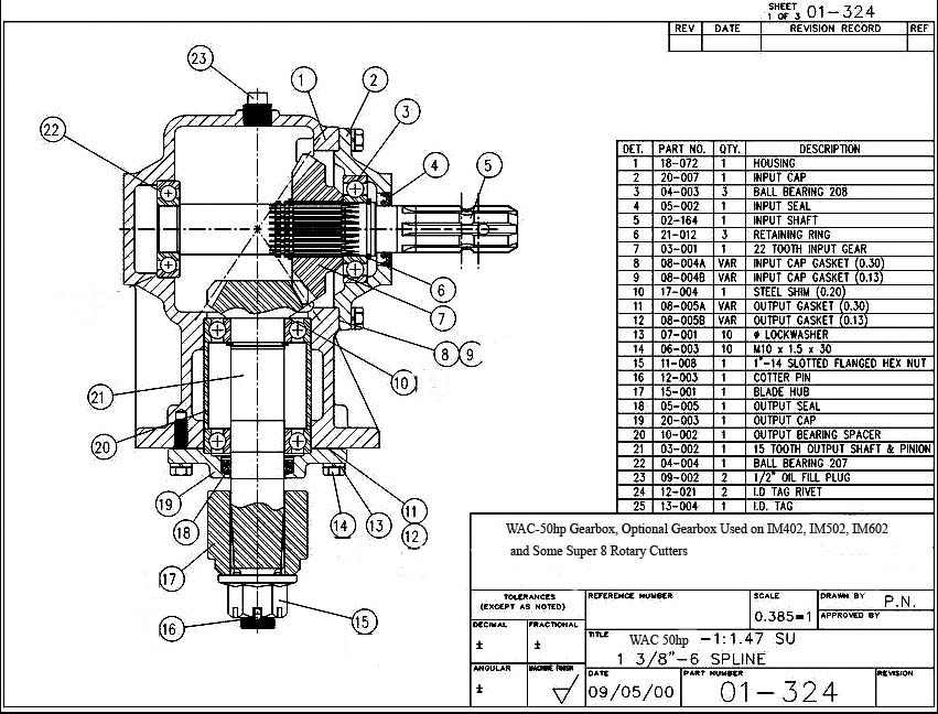Gearbox Parts-50hp IM Series Rotary Mowers