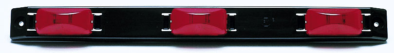3 Bar Light 'RED', Black Frame