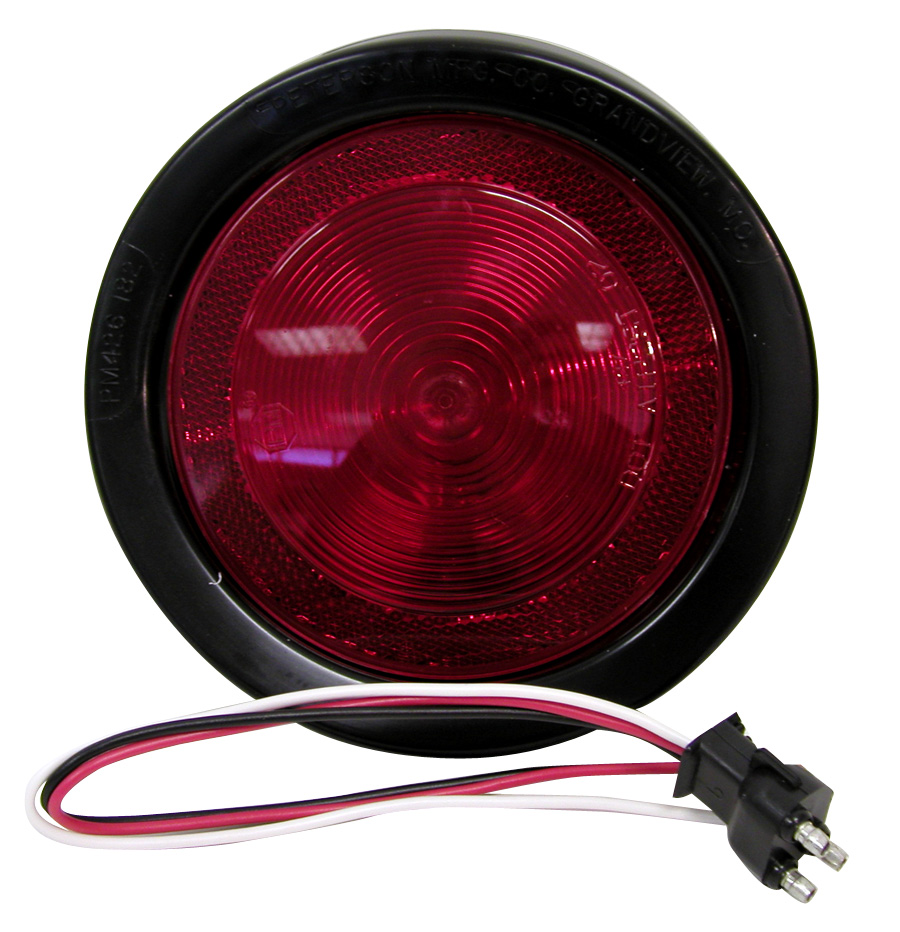 Round Tail light 4 1/4 with grommet and plug