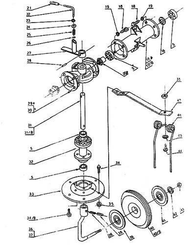 Inner Gearbox Assembly Galfre GTS Series Hay Tedder