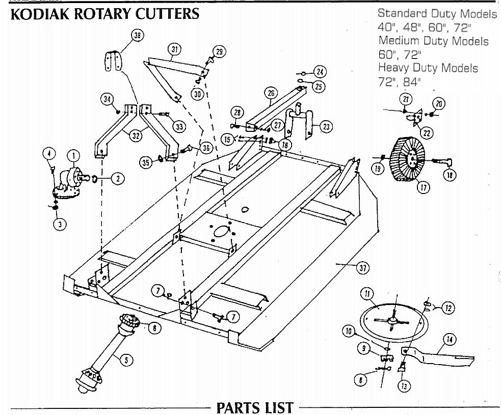 Base Assembly Std, Med, HD and Grizzley