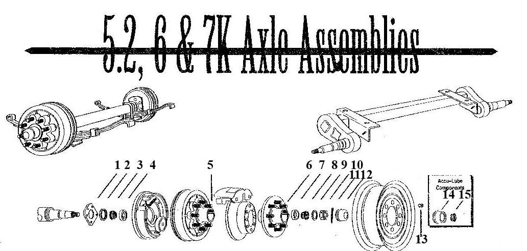 Axle Hub & Drum Parts, 5200# Utility-Gooseneck Trailers